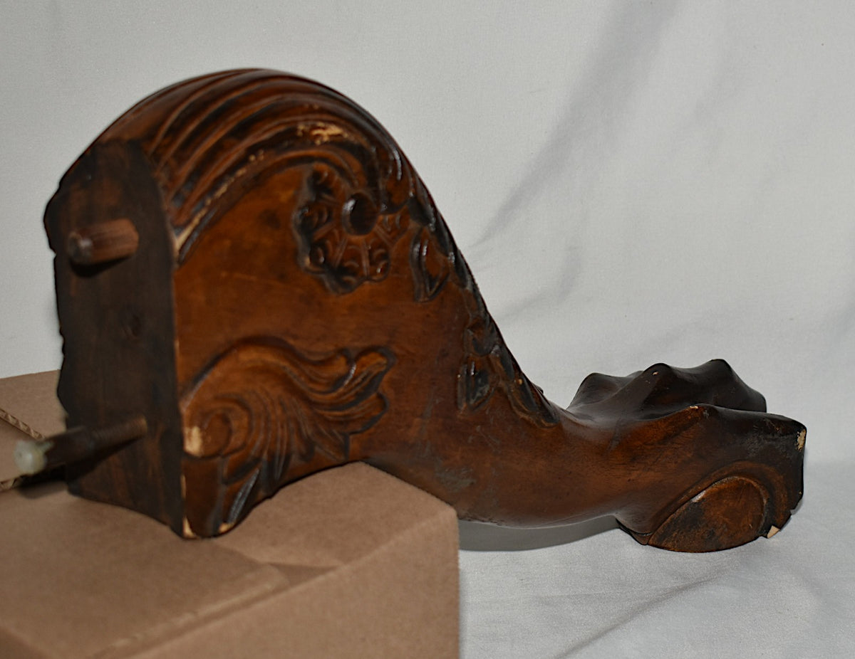4 Vintage Furniture Legs Ball & Claw Foot Walnut Stained Table Chair Sofa Legs