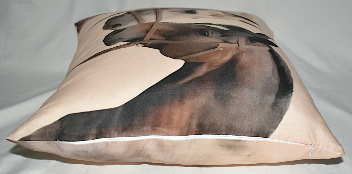 Accent Throw Pillows Horses Pillow Slip Cover 18" x 18" New **cover Only**