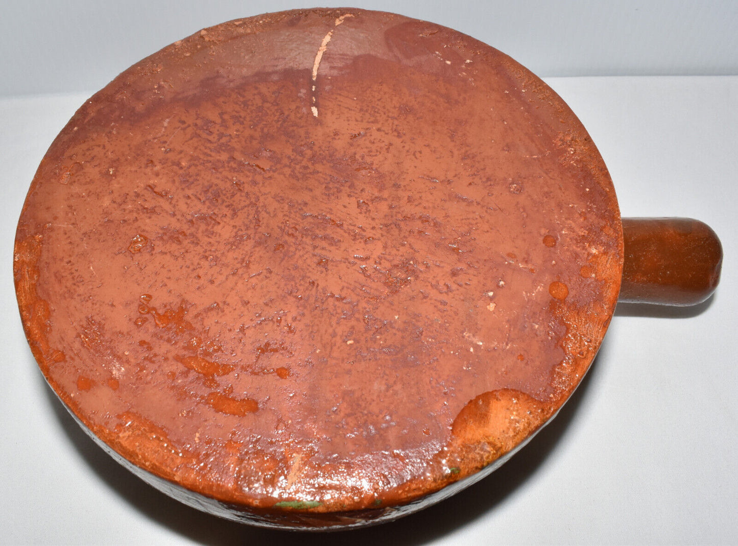 Vintage Mexican Tlaquepaque Pottery Large Redware Lidded Bean Pot Stamped Mexico