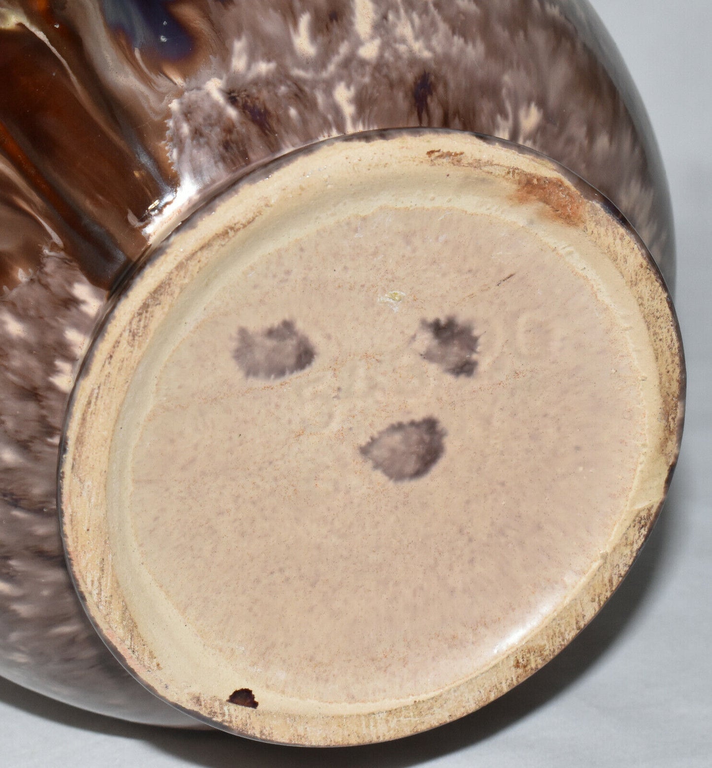 Vintage Jasba Keramik Pottery Vase Brown 10" Drip Glaze Double Handled Vase Germany