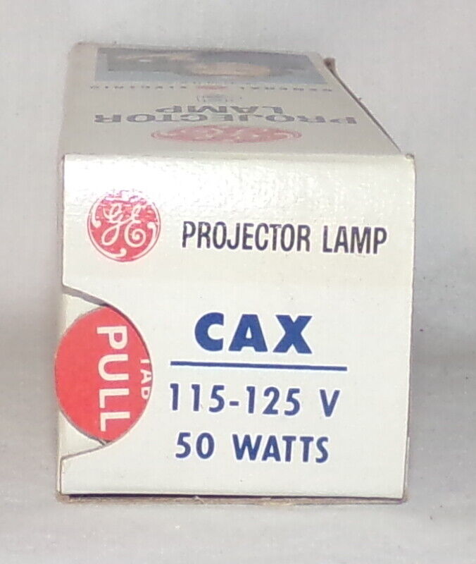 GE Projector Lamp Bulb CAX 50W 120V Made in USA New Old Stock