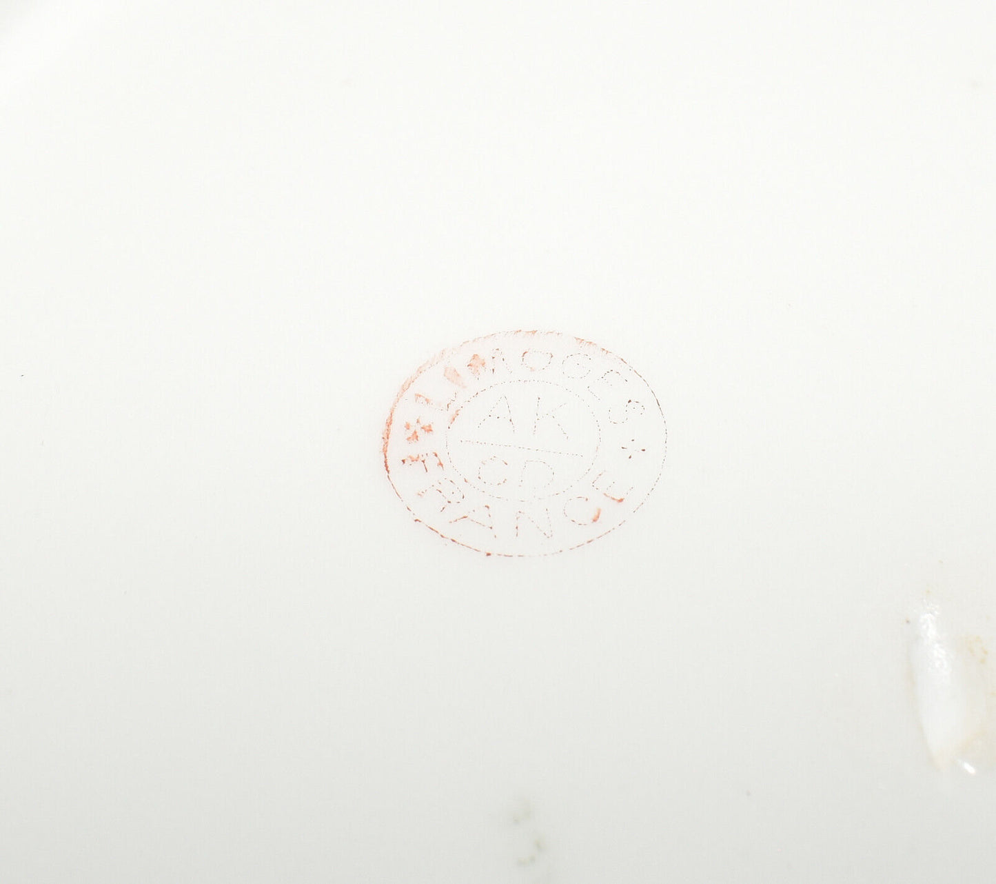 Antique Limoges France Serving Bowl 10" Hand Painted Porcelain Bowl Purple Flwrs