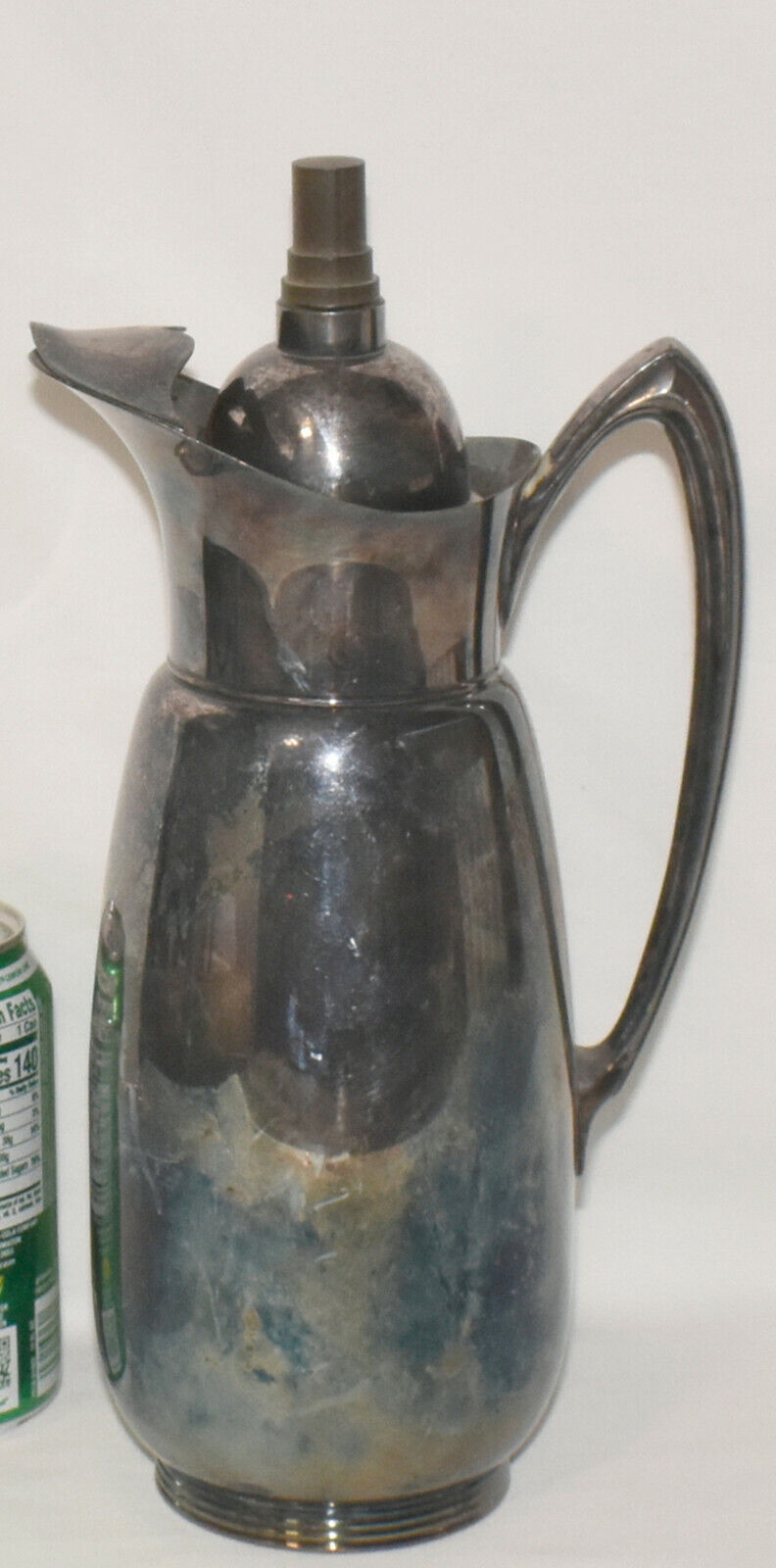 Antique Wallace Silverplate Water Ice Tea Pitcher with Ice Lip & Lid 12" Pitcher