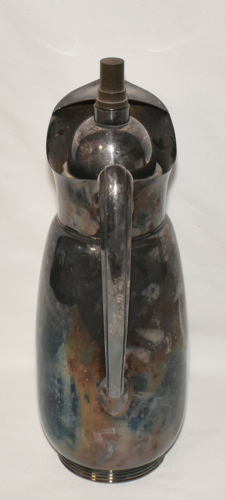 Antique Wallace Silverplate Water Ice Tea Pitcher with Ice Lip & Lid 12" Pitcher