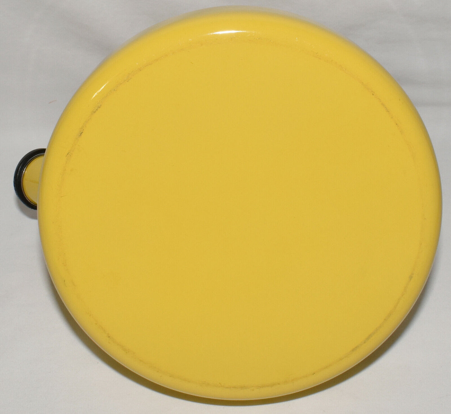 Chantal Canary Yellow Enamel Tea Kettle Water Boiler Metal Lid Blue Interior EUC