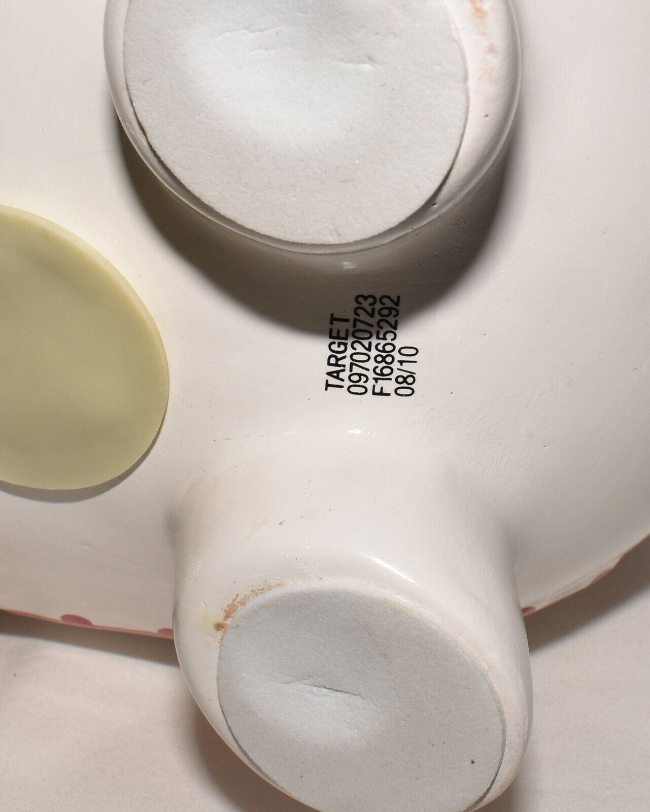 Vintage Baseball Pig Piggy Bank Large White Ceramic Money Coin Bank Red White Blue