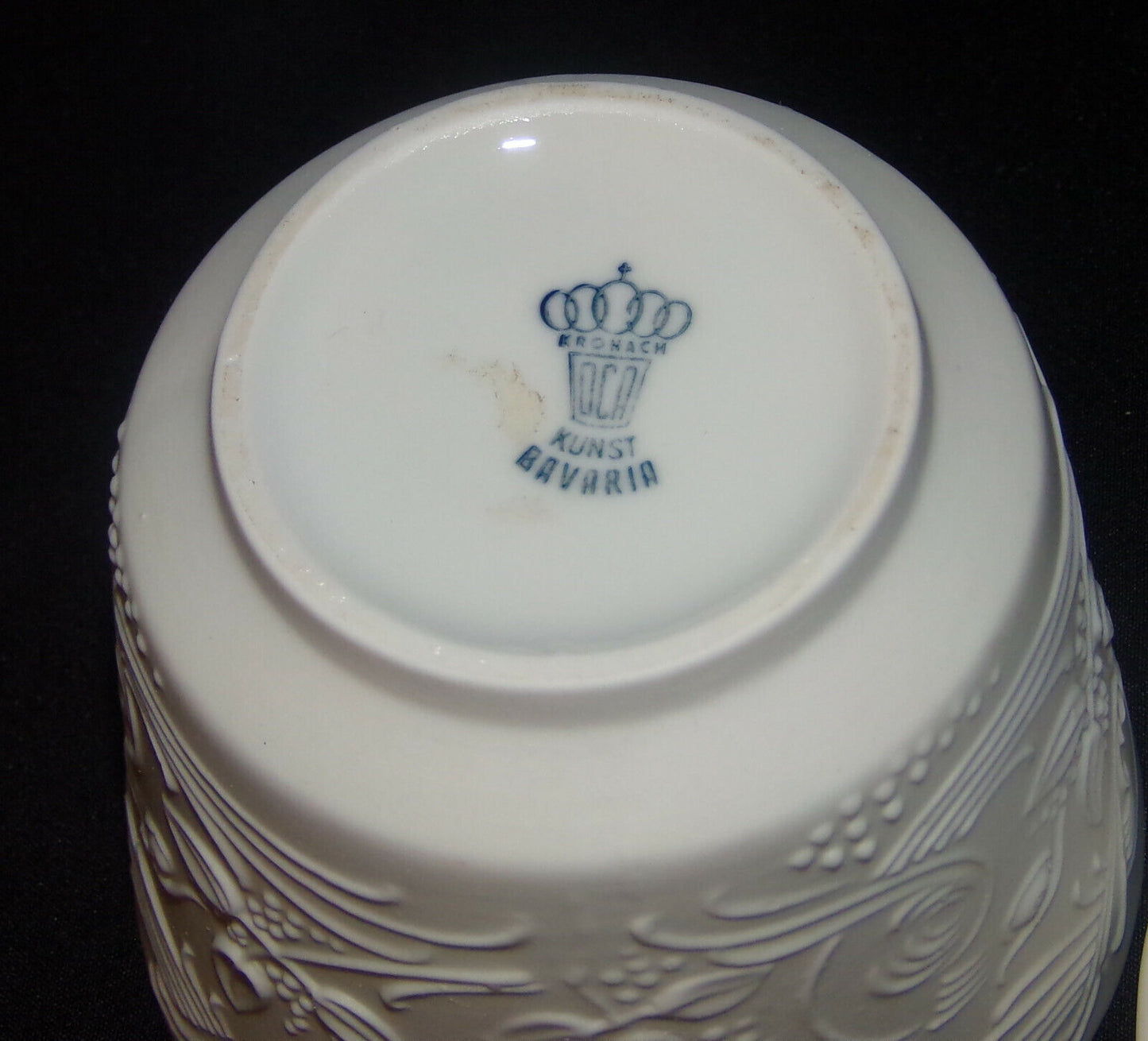 Vintage White Op Art Lidded Candy Dish Bowl Mid Century 1950's Bavaria Germany