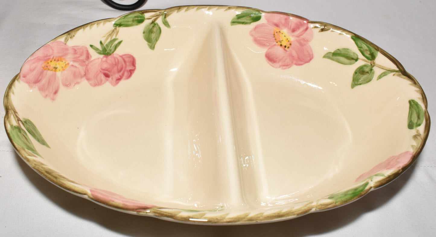 Franciscan Desert Rose Serving Pieces 14" Platter 2-Part Veggie Bowl 3-Part Tray
