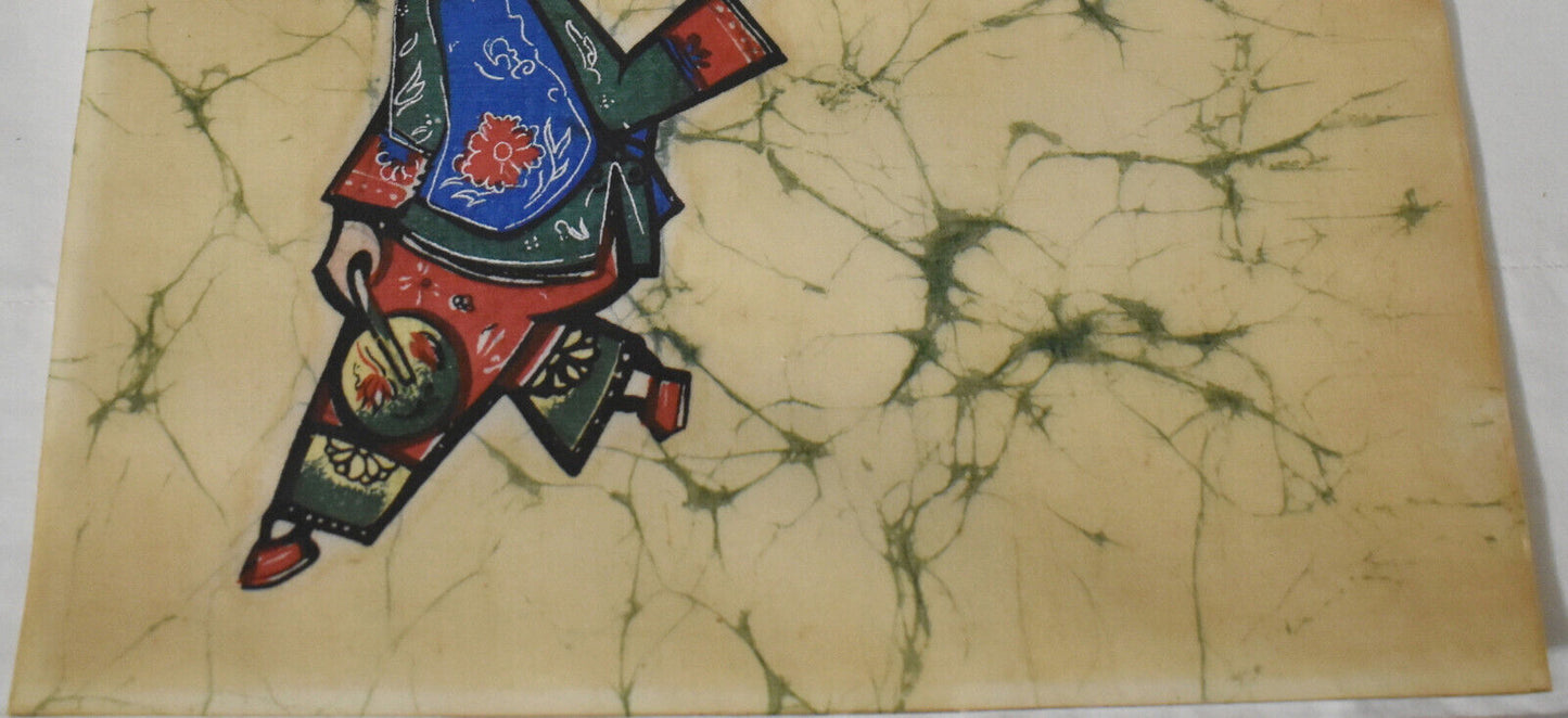 Vintage Geisha Girl Screen Print on Rice Paper or Linen Tea Theme Lanterns