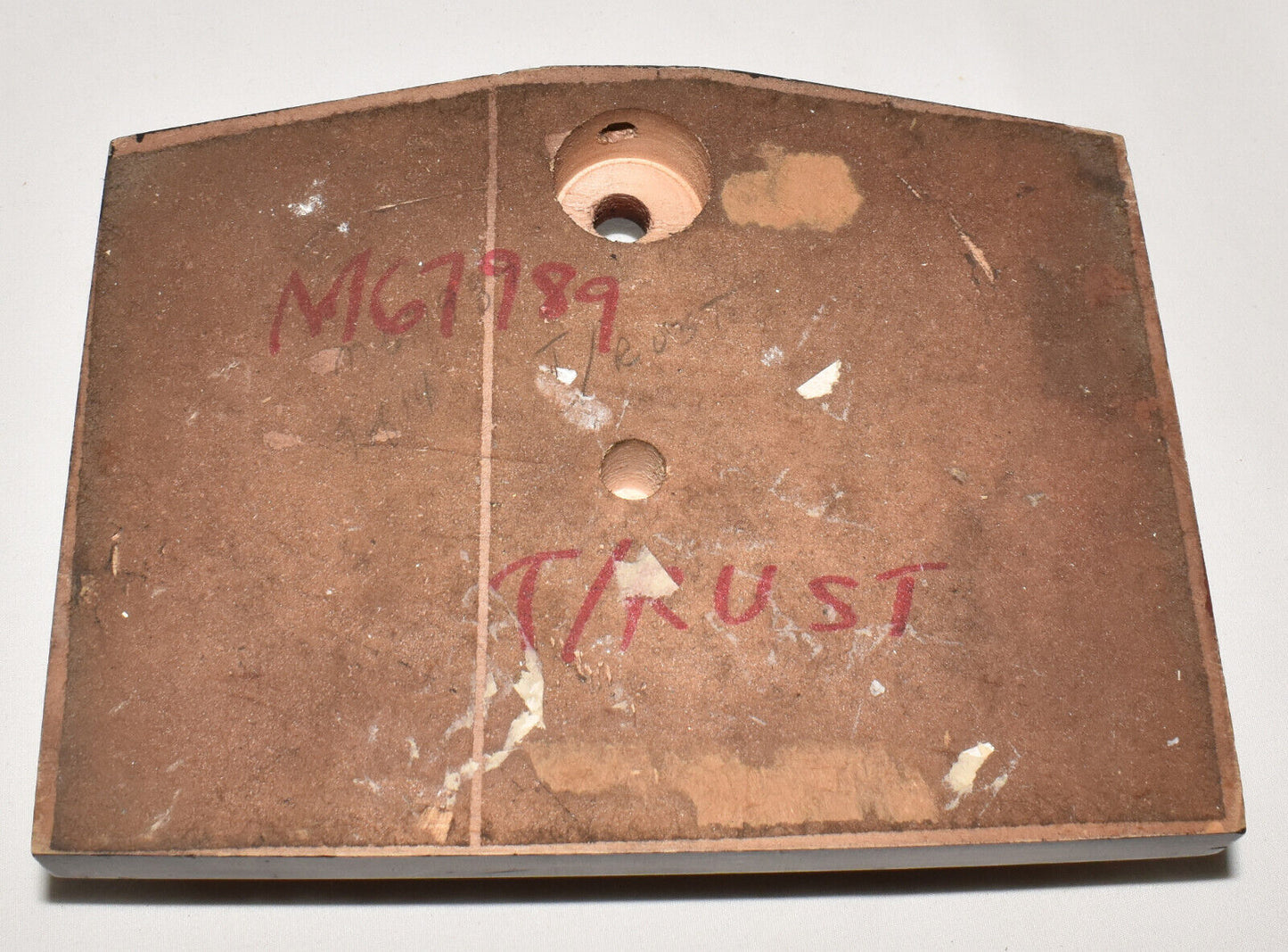 Vintage Carved Wood Book Lamp Base 7" x 5" Red Black Stained Sculpture/Lamp Base