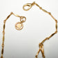 Vintage Givenchy Bijoux Matte Gold Tulips & Roses 48" Necklace w Logo Tag New Old Stock