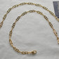 Vintage Givenchy Bijoux Paris 16" Double-G Logo Necklace w 4-G Logo Hang Tag New Old Stock