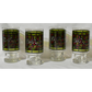 Vintage Dr Pepper Drinking Glasses Stained Glass 1970's Set of 4 Anchor Hocking