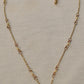 Vintage Richelieu Pearl & Crystal Necklace Set Heart Necklace w Dangle Earrings New Old Stock