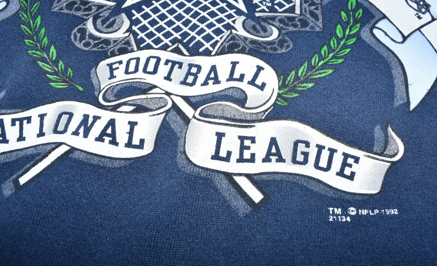 Vintage 1992 Dallas Cowboys National Football League Sweatshirt Blue Small or Medium