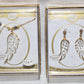 Glass Baron Angel Wings Necklace & Earring Set 22K Gold Accents Genuine Crystals