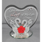 Glass Baron Love Of MY Life Collectible Handcrafted Glass Swans Figurine NIB