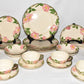 Vintage Franciscan Desert Rose China 28pc Dinnerware Set Plates Bowls Glasses & Cups