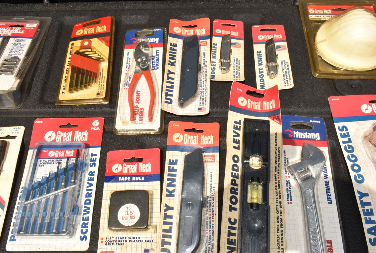 Great Neck and Mustang Tools New In Box Lot 90's vintage some Made in USA