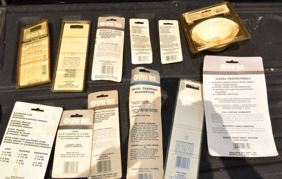 Great Neck and Mustang Tools New In Box Lot 90's vintage some Made in USA