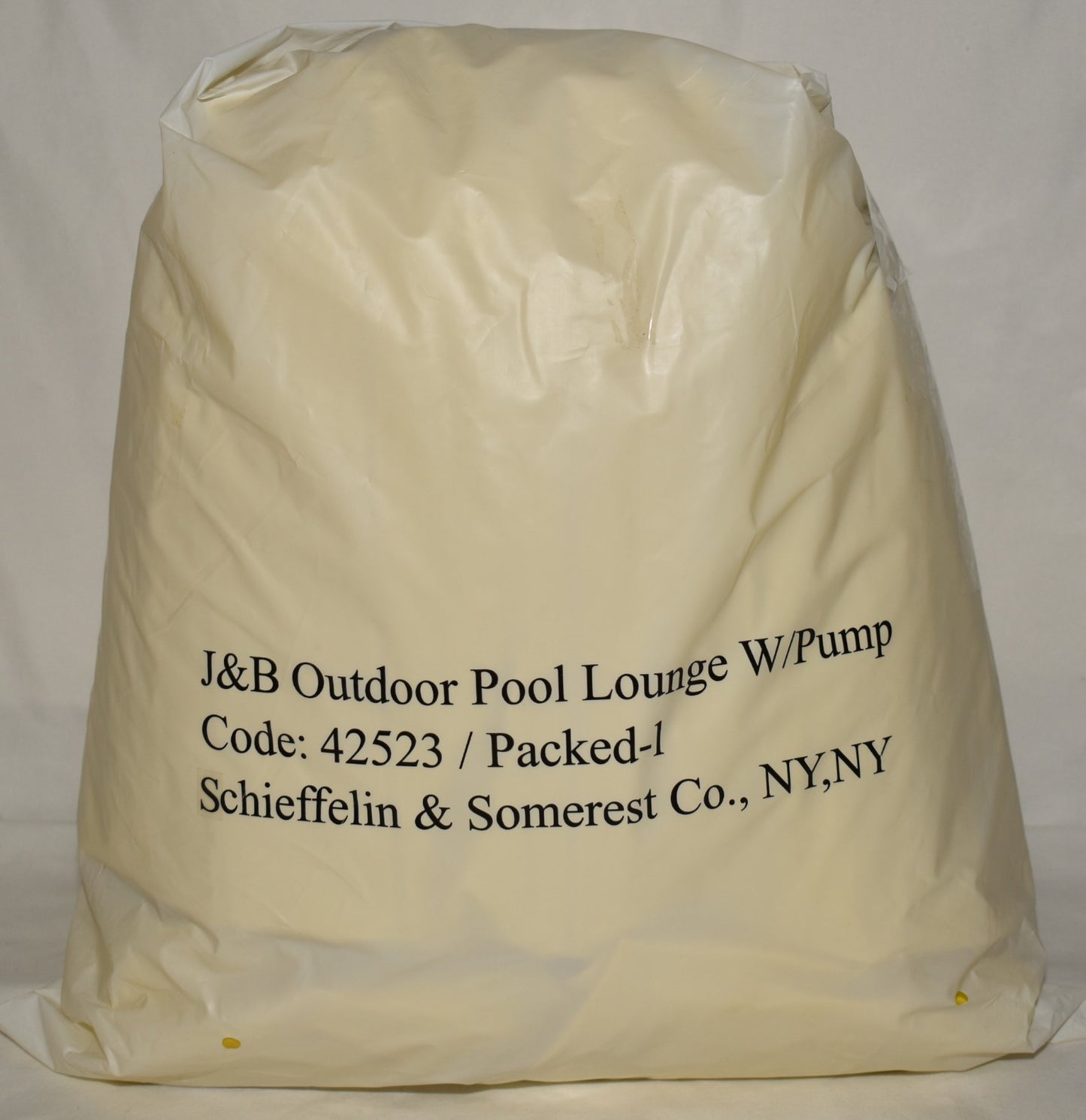 Vintage J&B Inflatable Outdoor Pool Lounge Float w Pump 2 Cup Holders Foot Rest New