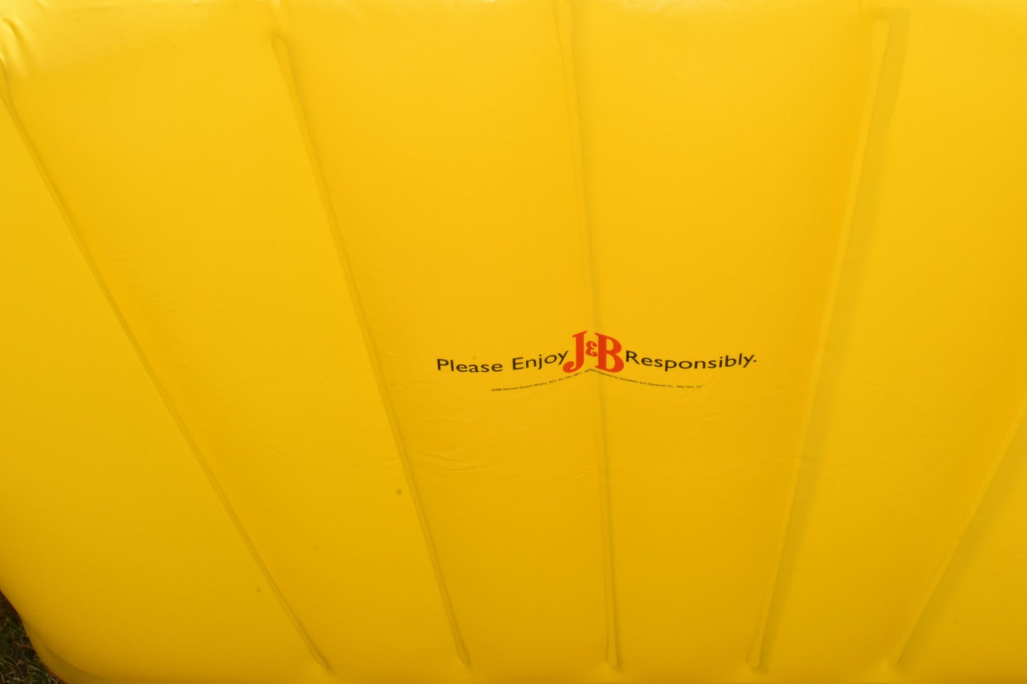 Vintage J&B Inflatable Outdoor Pool Lounge Float w Pump 2 Cup Holders Foot Rest New