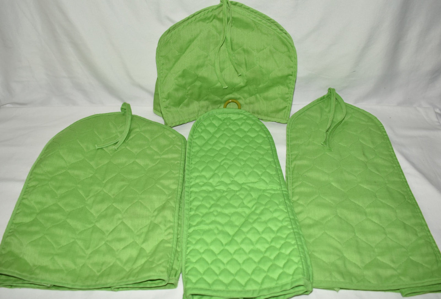 Vintage Green Kitchen Appliance Covers 4pcs for Blender Toaster Mixer & More EUC