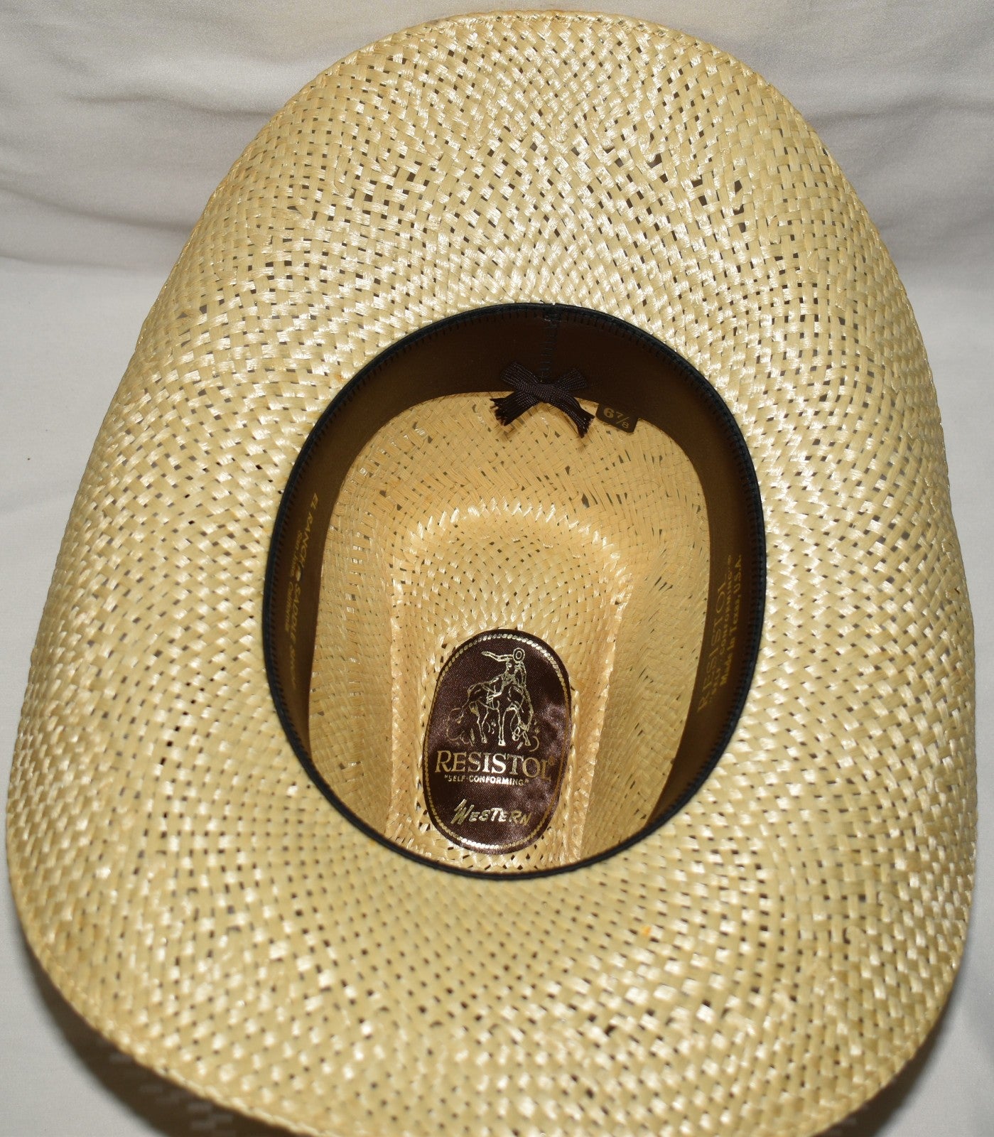 Vintage Resistol Straw Cowboy Hat Western Wear New No Box Size 6 7/8