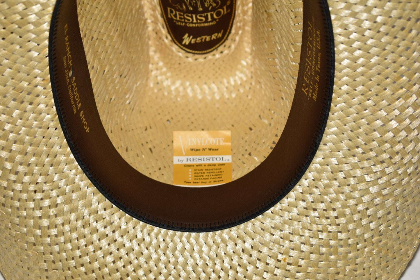 Vintage Resistol Straw Cowboy Hat Western Wear New No Box Size 6 7/8