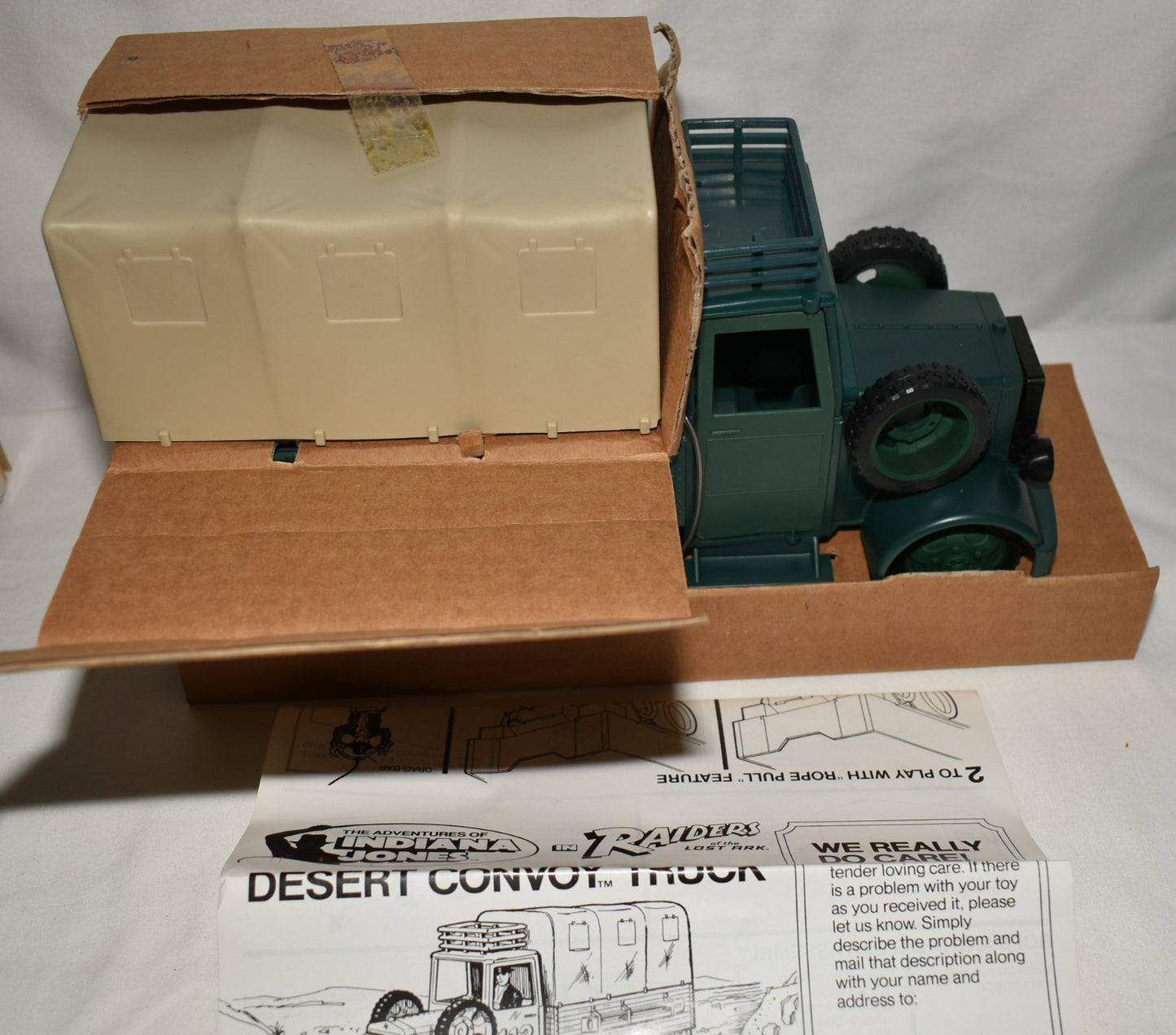 1983 Kenner Indiana Jones Raiders of the Lost Ark Green Desert Convoy Truck NIB