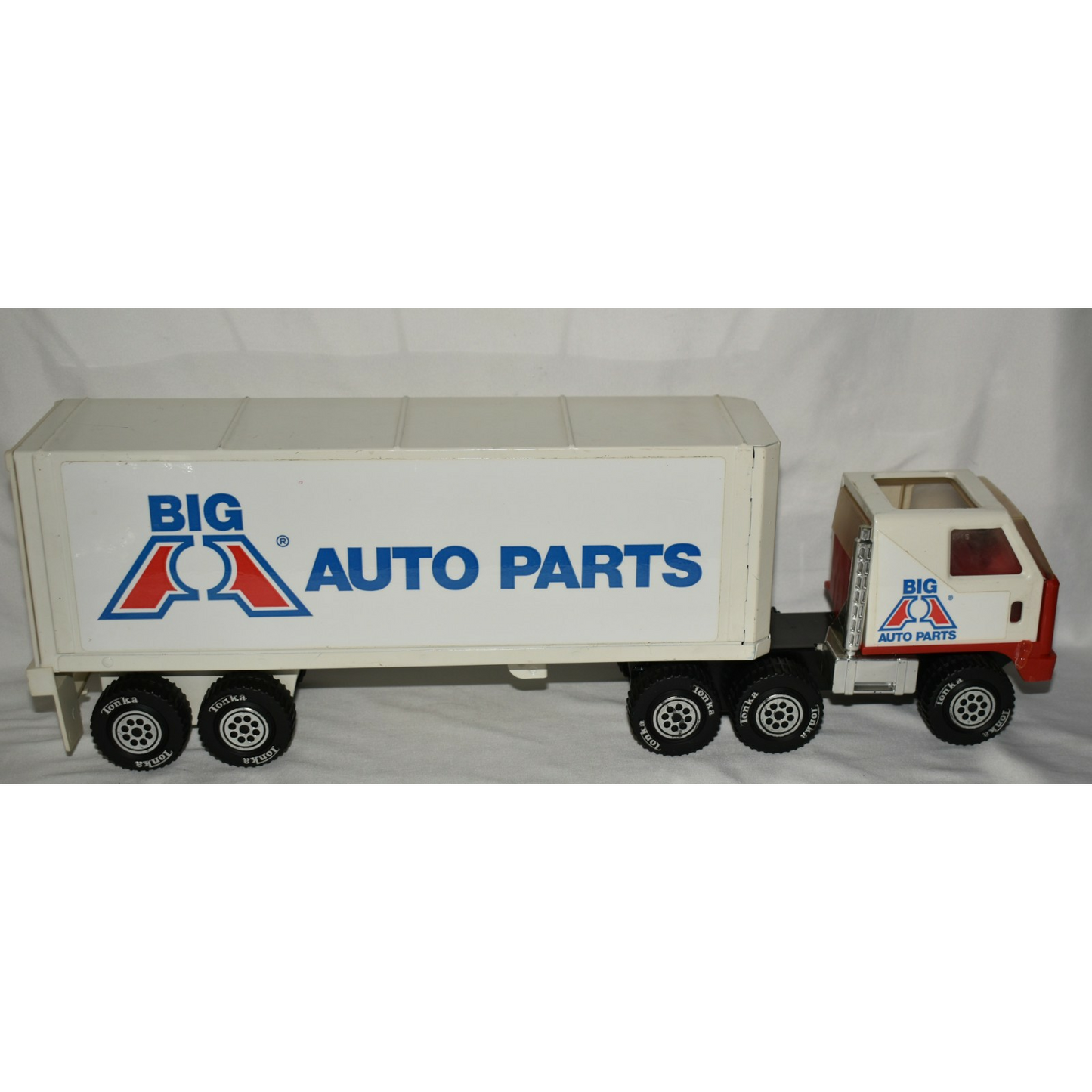 Vintage 1978 Tonka Big A Auto Parts 18-Wheeler Semi Truck Cab & Trailer EUC