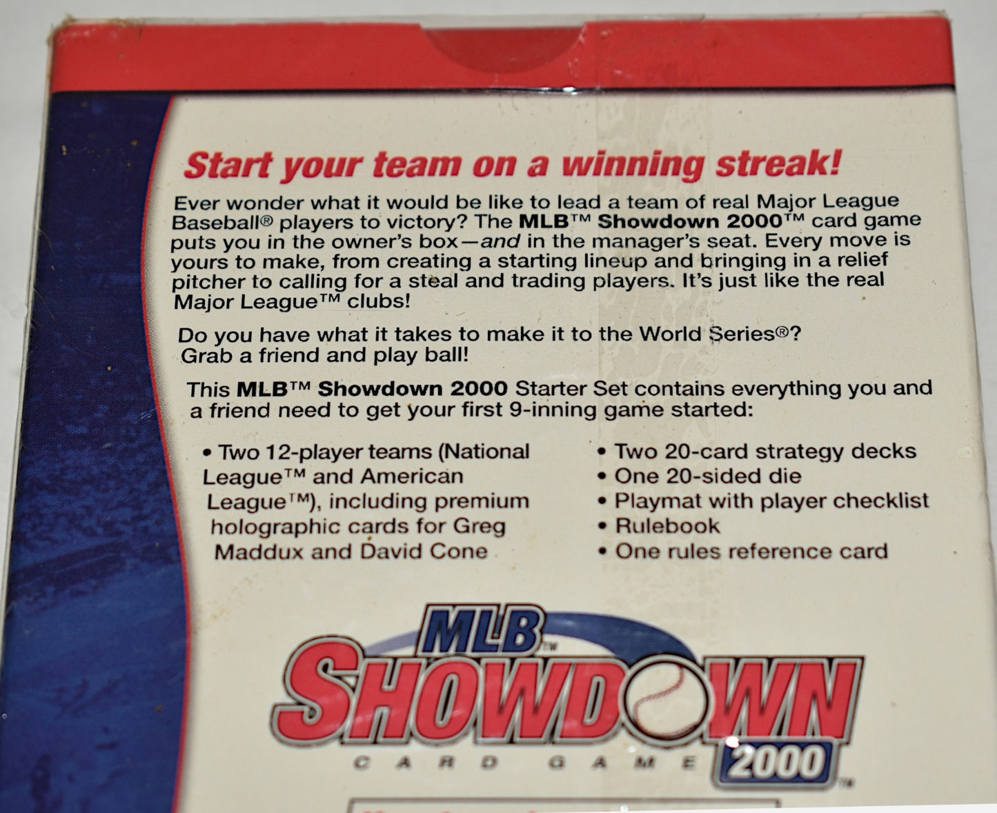 MLB Showdown 2000 Card Game Two-Player Starter Set w/ Booster Pack Factory Seal