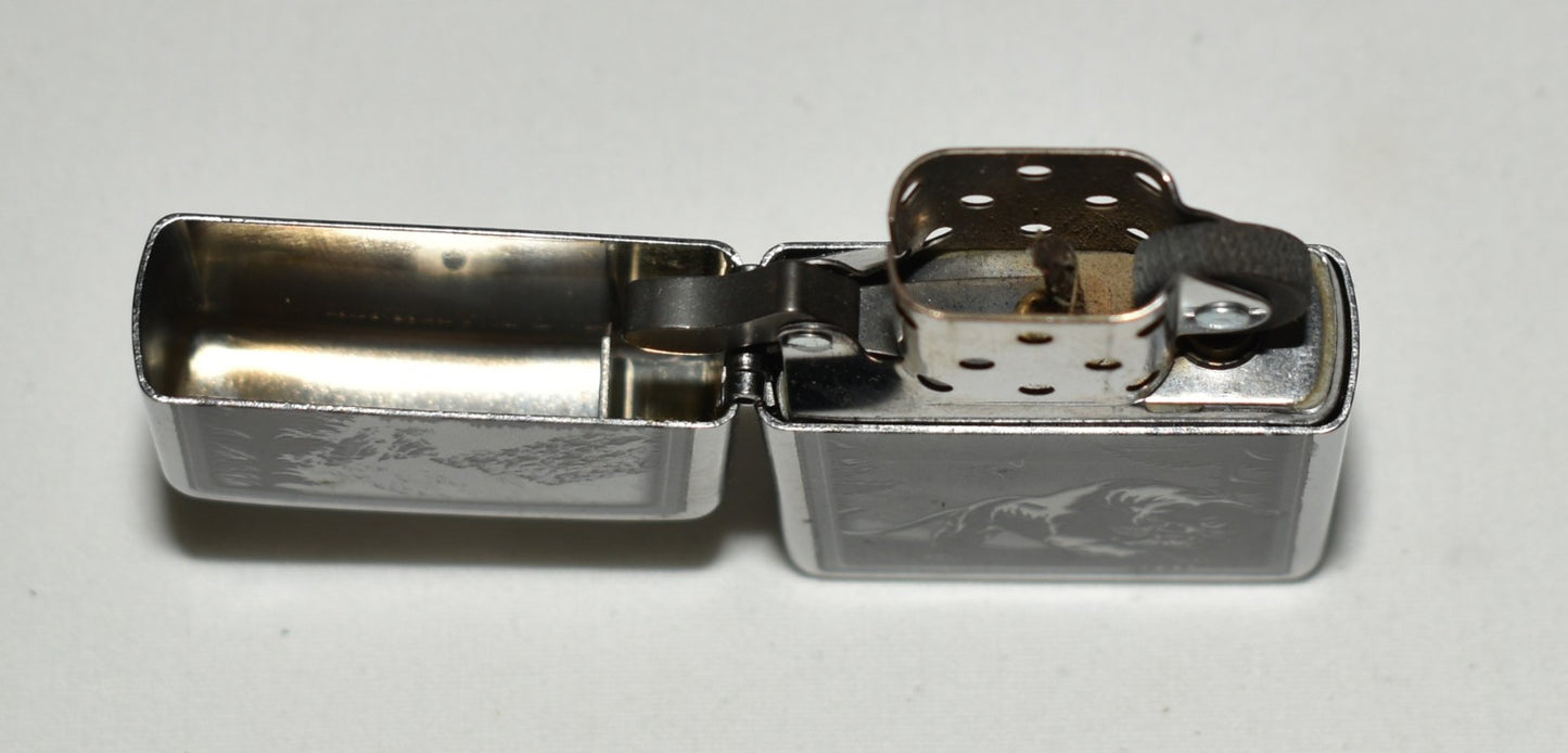 Genuine Zippo Mountain Lion Lighter Model #48381 Unused Condition Never Lit
