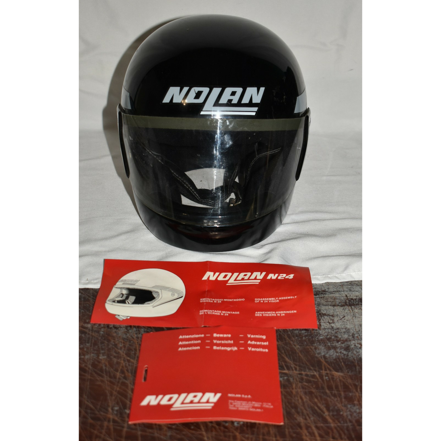 Vintage Nolan N24 Motorcycle Helmet Full Face 1984