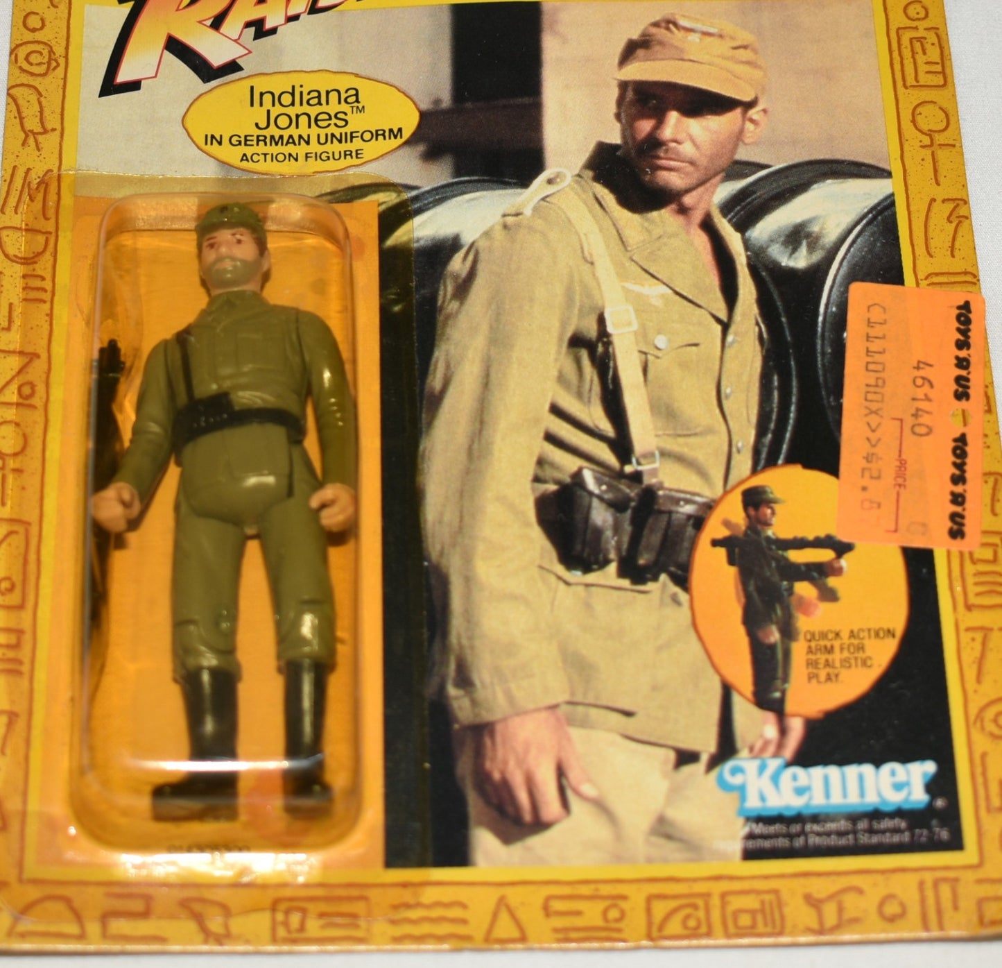 Vintage 1982 Original Kenner Rotla Indiana Jones In German Uniform Action Figure NIP