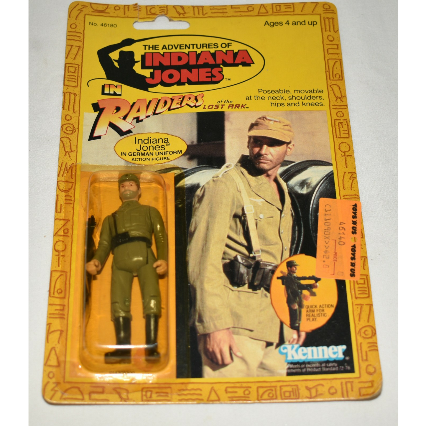 Vintage 1982 Original Kenner Rotla Indiana Jones In German Uniform Action Figure NIP