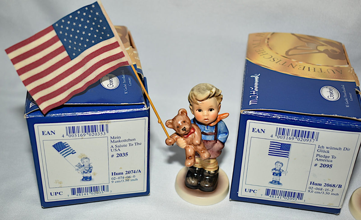 Hummel Collection Special Edition w/ American Flag Backstamp 6pc Boxed Set New