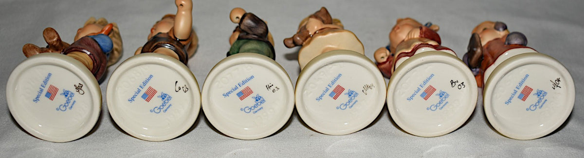 Hummel Collection Special Edition w/ American Flag Backstamp 6pc Boxed Set New