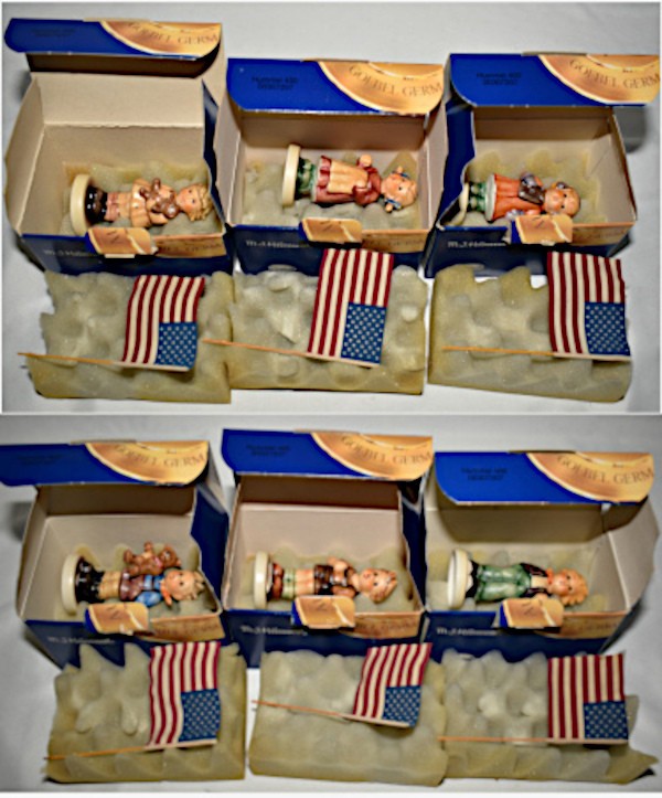 Hummel Collection Special Edition w/ American Flag Backstamp 6pc Boxed Set New