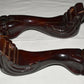 4 Vintage Furniture Legs Ball & Claw Foot Mahogany Stained Table Chair Sofa Legs