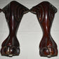 4 Vintage Furniture Legs Ball & Claw Foot Mahogany Stained Table Chair Sofa Legs