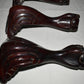 4 Vintage Furniture Legs Ball & Claw Foot Mahogany Stained Table Chair Sofa Legs