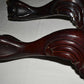 4 Vintage Furniture Legs Ball & Claw Foot Mahogany Stained Table Chair Sofa Legs