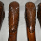 4 Vintage Furniture Legs Ball & Claw Foot Walnut Stained Table Chair Sofa Legs