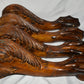 4 Vintage Furniture Legs Ball & Claw Foot Walnut Stained Table Chair Sofa Legs