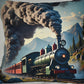 Accent Throw Pillows Blue Train Pillow Slip Cover 18" x 18" New **cover Only**