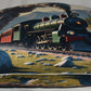 Accent Throw Pillows Blue Train Pillow Slip Cover 18" x 18" New **cover Only**