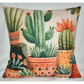 Accent Throw Pillows Potted Cactus Pillow Slip Cover 16" x 16" New *cover Only*