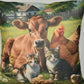 Accent Throw Pillows Farm Animals Pillow Slip Cover 18" x 18" New **cover Only**