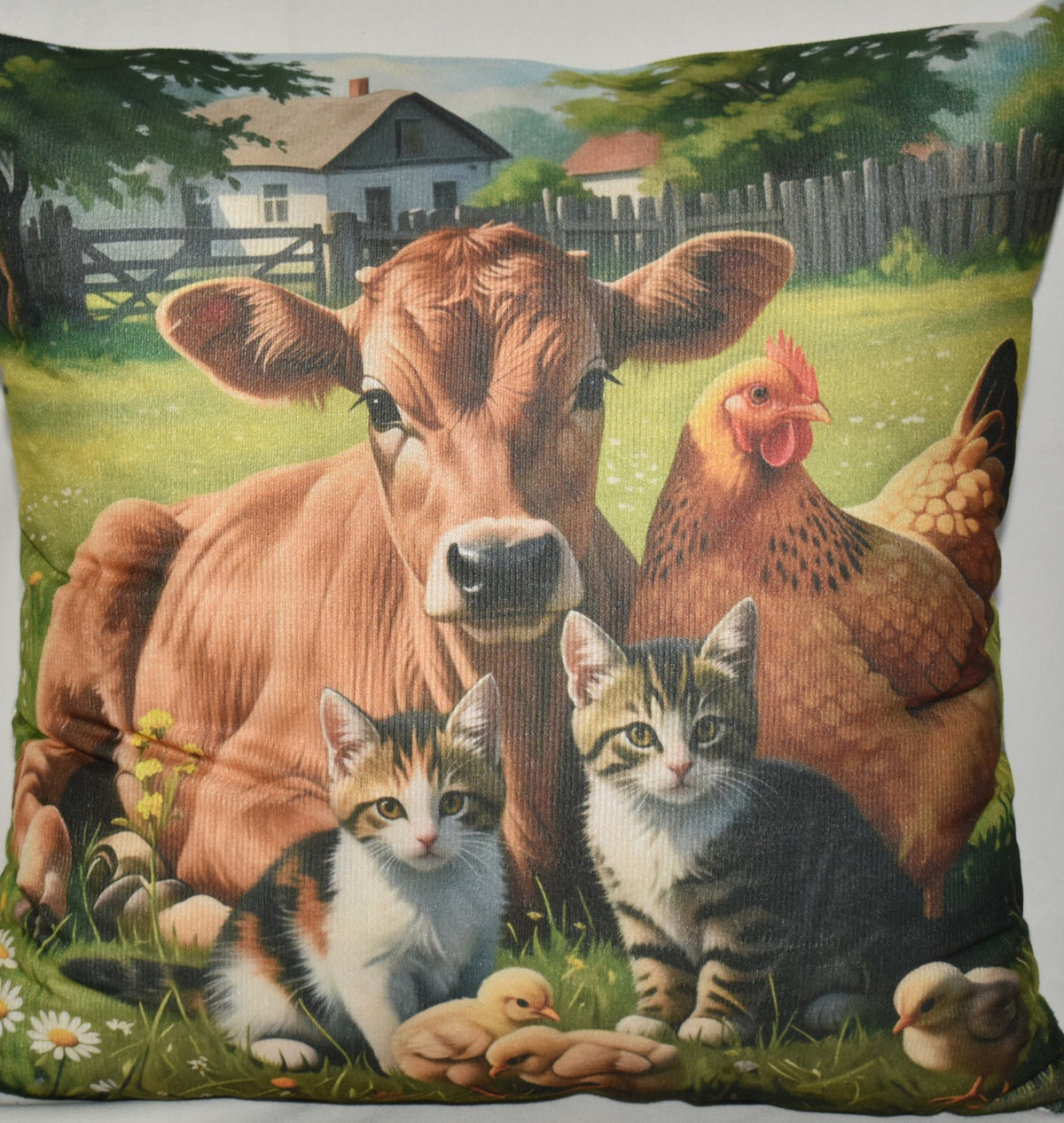 Accent Throw Pillows Farm Animals Pillow Slip Cover 18" x 18" New **cover Only**